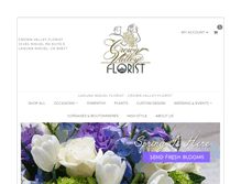 Tablet Screenshot of crownvalleyflorist.com